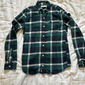 Abercrombie Kids Boys Long Sleeve Button Flannel Shirt Sz 15/16 Plaid